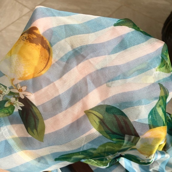 NWT West Loop Women’s Lemon Stripe Sheer Beach Cover-Up - Picture 4 of 7